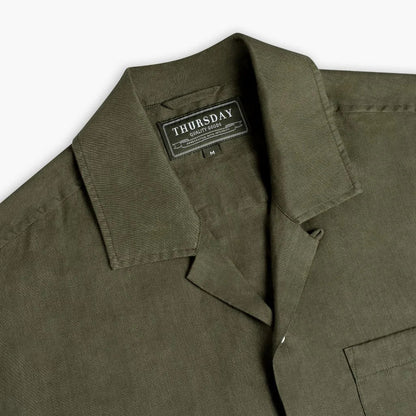 Linen Camp Shirt | Olive