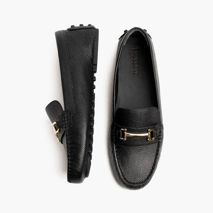 Driving Loafer | Black & Gold