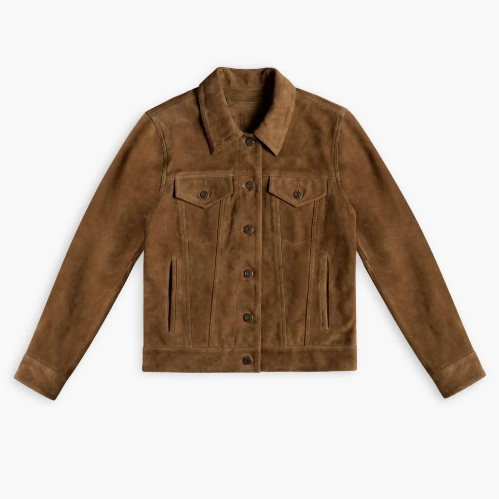Suede Trucker Jacket | Dusty