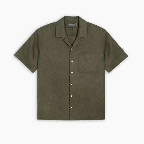 Linen Camp Shirt | Olive